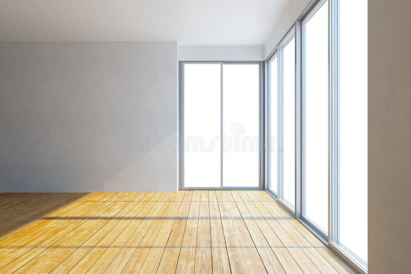 Empty new office room vector illustration