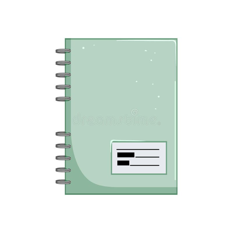 Empty Notebook Cartoon Vector Illustration Stock Vector Illustration