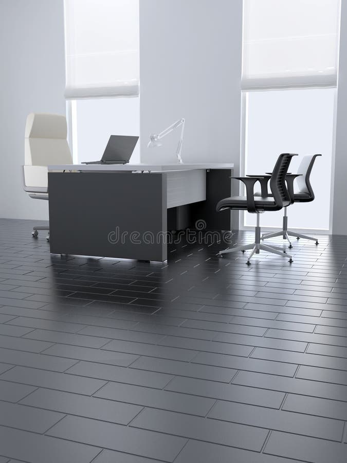 Empty office room royalty free illustration