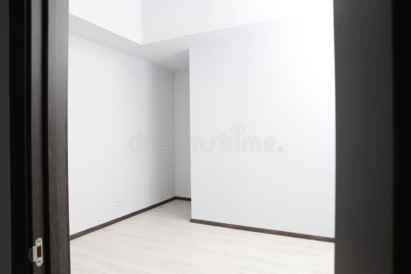 Empty Office Room with White Walls. Interior Design Stock Image Image
