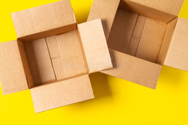 Open Shipping Container Yellow Boxes Stock Photos Free & RoyaltyFree
