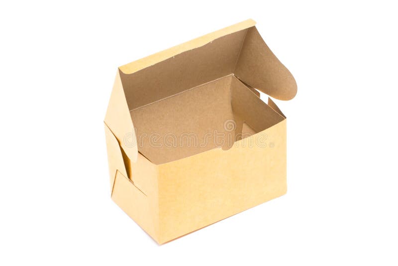Empty Open Paper Box. royalty free stock photos