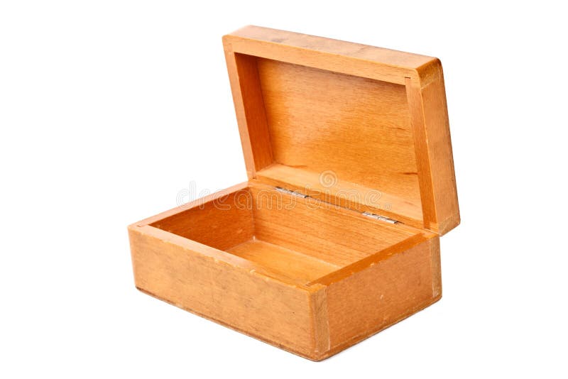 Empty Open Wooden Box Isolated Stock Photo Image of wood, case 7115434