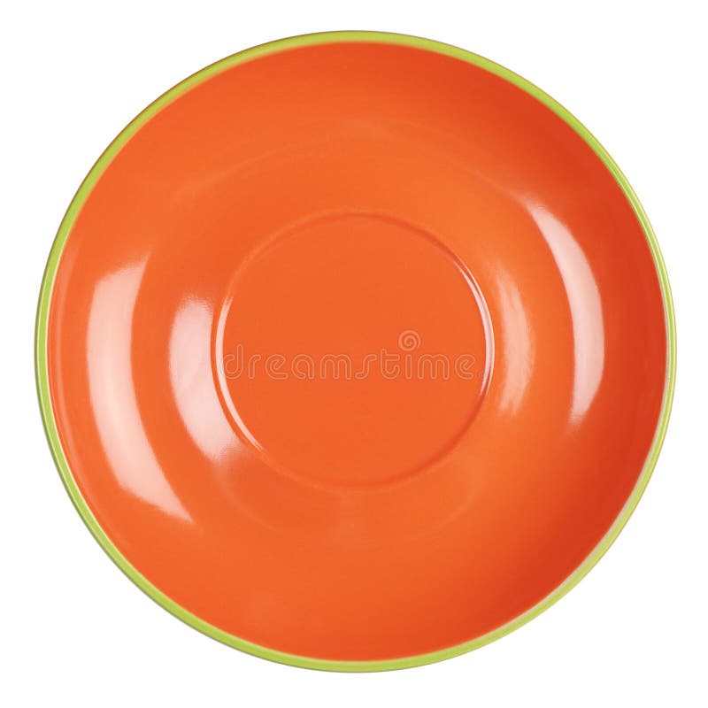 Empty orange plate stock image. Image of utensil, cookware 42350929