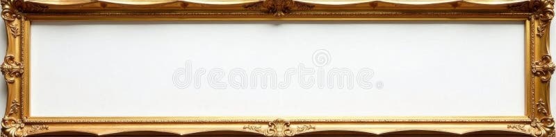 Empty ornate gold frame, showcasing blank canvas , blank, craft, decorative. Empty ornate gold frame showcasing blank canvas blank craft decorative Vector illustration. AI Generated AI Generated