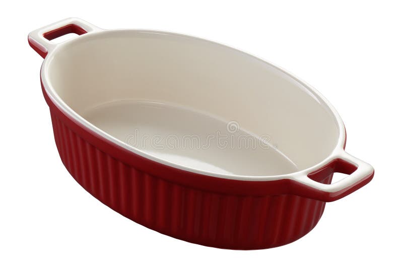 Empty Oval Baking Dish for Gratin, Casserole Stock Image Image of