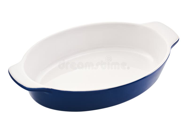 Empty Oval Baking Dish for Gratin, Casserole Stock Photo Image of