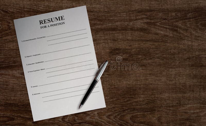 853 Blank Resume Photos Free Royalty Free Stock Photos From Dreamstime