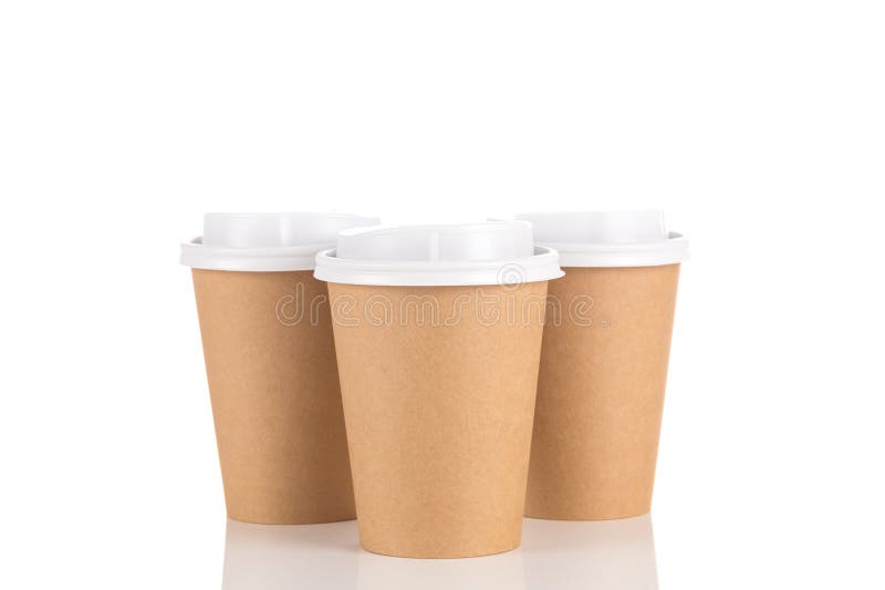 Empty Paper Cups Background Stock Image Image of closeup, cardboard