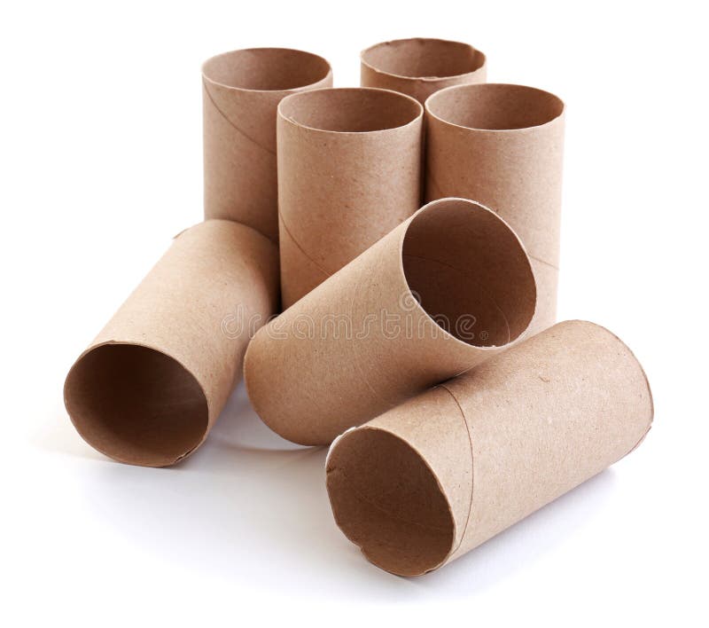 Empty paper toilet rolls stock photo. Image of object 131631392