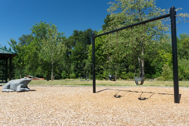 Empty Park Swings