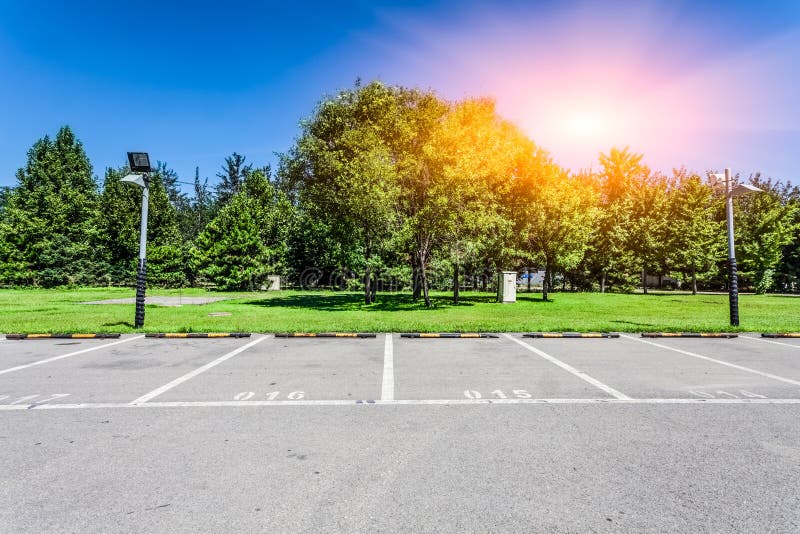 Empty parking lot