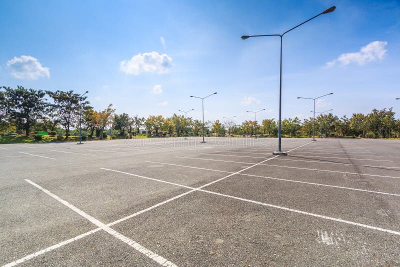 Empty parking lot stock photo  Image of asphalt green 