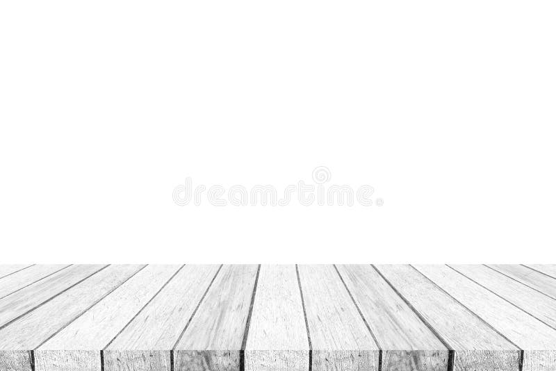 Empty perspective vintage wood isolated on white background, ro royalty free stock images