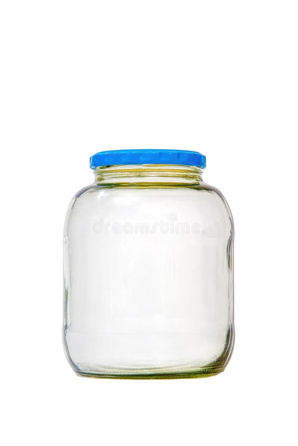 Empty Pickle Jar with Blue Lid Stock Photo Image of fragile, empty