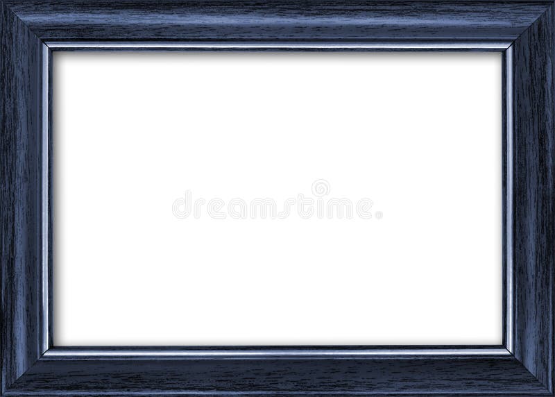 Empty Picture Frame with a Free Place Inside, Isolated on White Stock