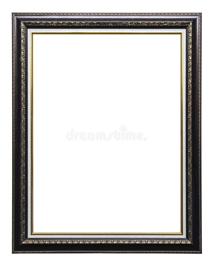 Empty picture frames isolate on white