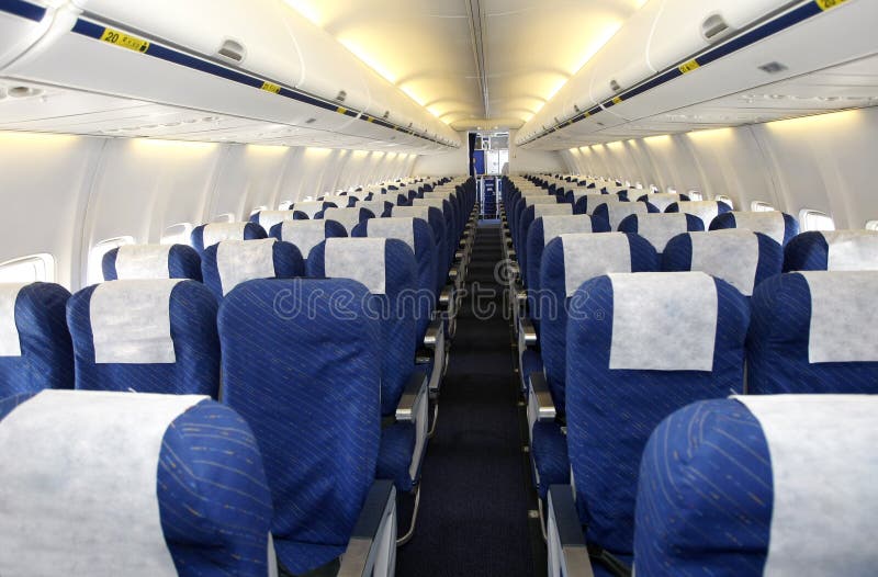 Empty plane interior stock photo Empty plane interior stock photo