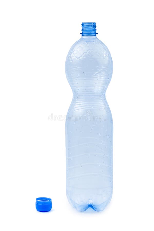 Empty plastic bottle stock photo