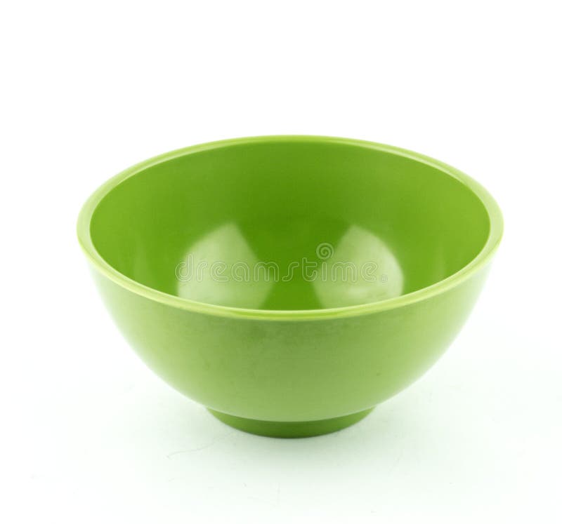 Empty plastic bowl stock image