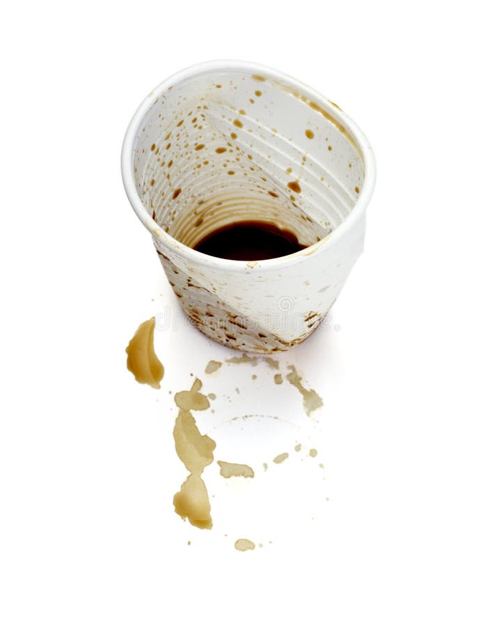 Empty plastic coffee cup drink stock images