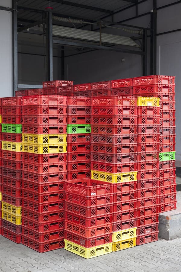 Empty plastic crates royalty free stock image Empty plastic crates royalty free stock image
