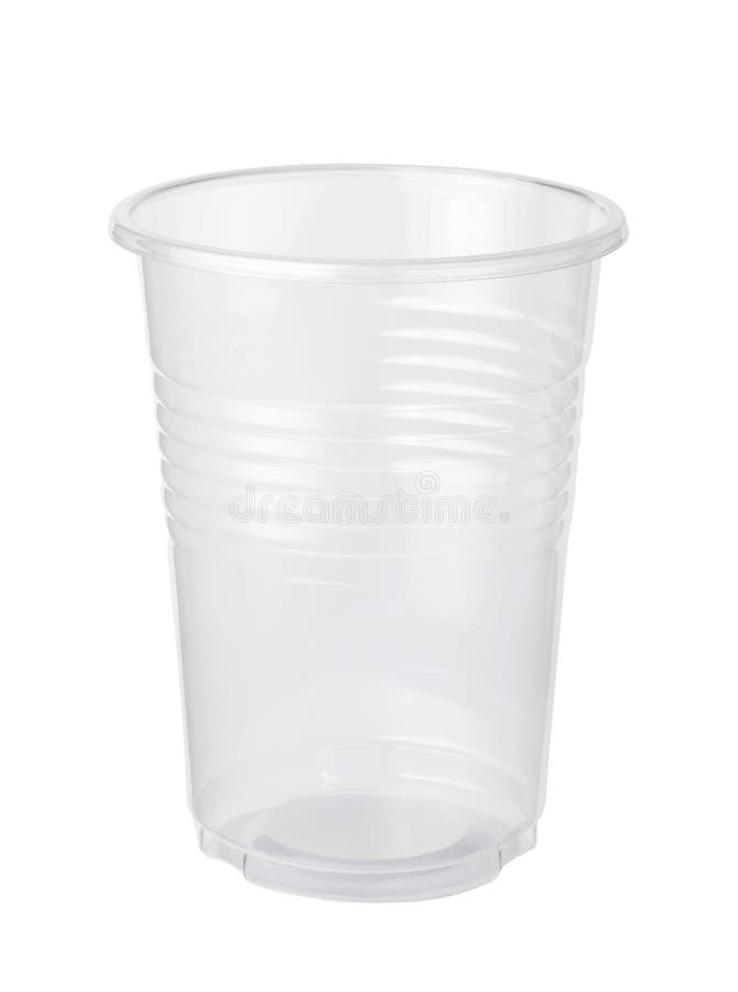Empty plastic cup stock photography