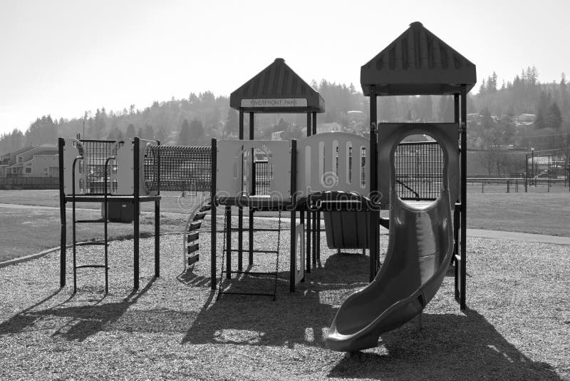 black playground slide