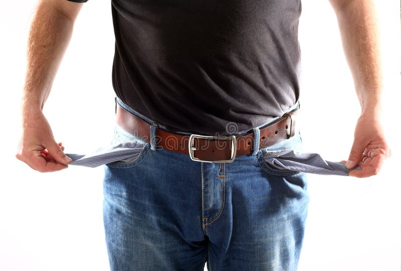Empty pockets stock image. Image of poor, background 40006687
