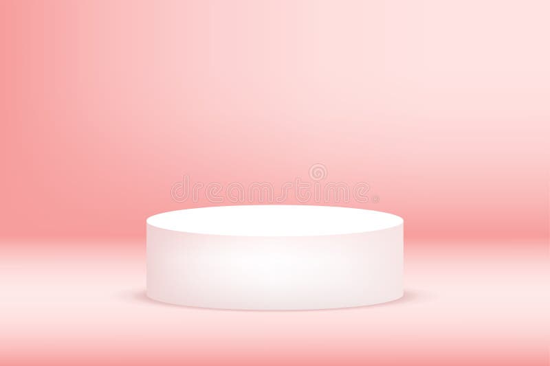 Empty Podium Studio Pink Background for Product Display with Copy Space.  Showroom Shoot Render Stock Vector - Illustration of render, mock: 148323150