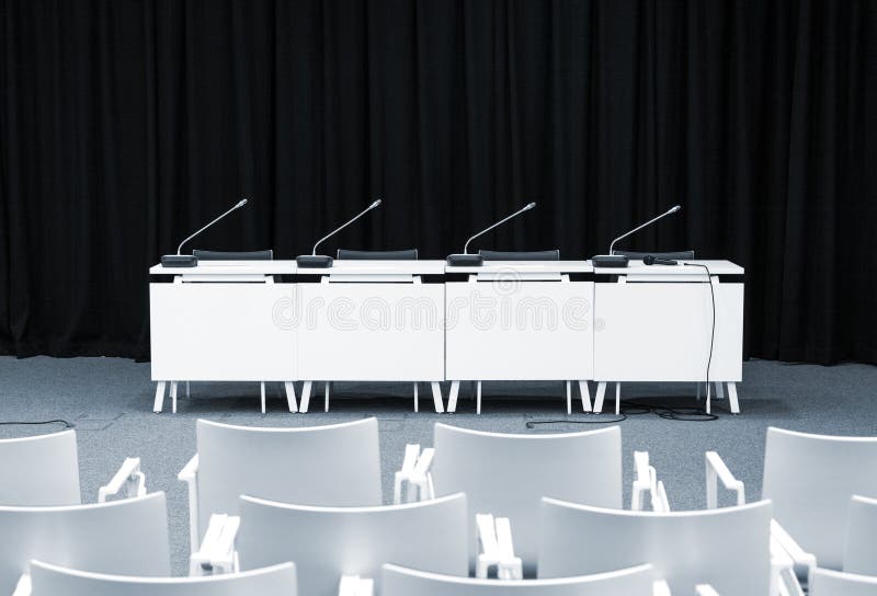 Empty press conference room royalty free stock photos Empty press conference room royalty free stock photos