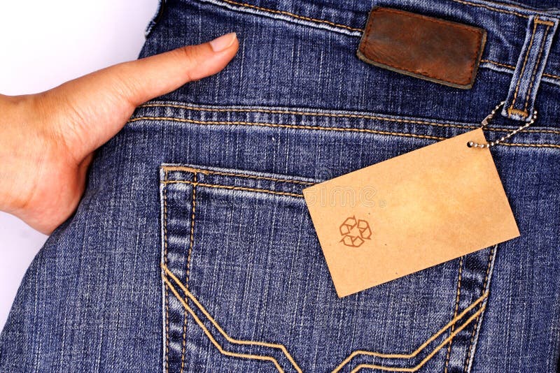 Empty price tag with jeans stock image. Image of dungarees - 20981265