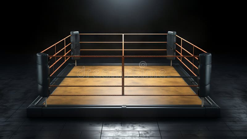 Empty professional boxing ring. Stock Photo by ©_nav_ 47368773