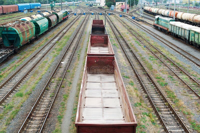 Empty railway freight car. stock photo. Image of 78461190