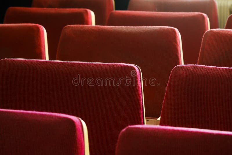 Empty Red Chairs In Theatre Red Theater Seats Stock Image Image