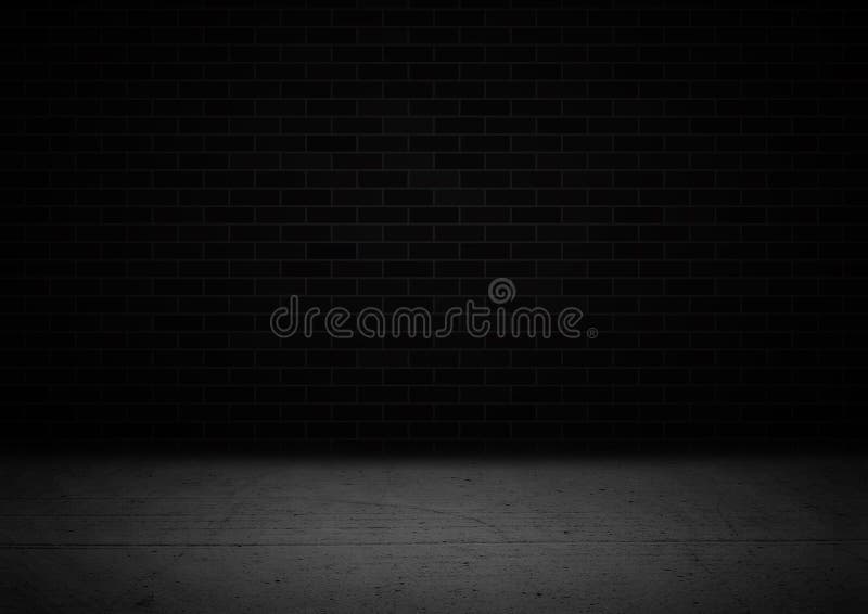 Empty black studio room stock illustration