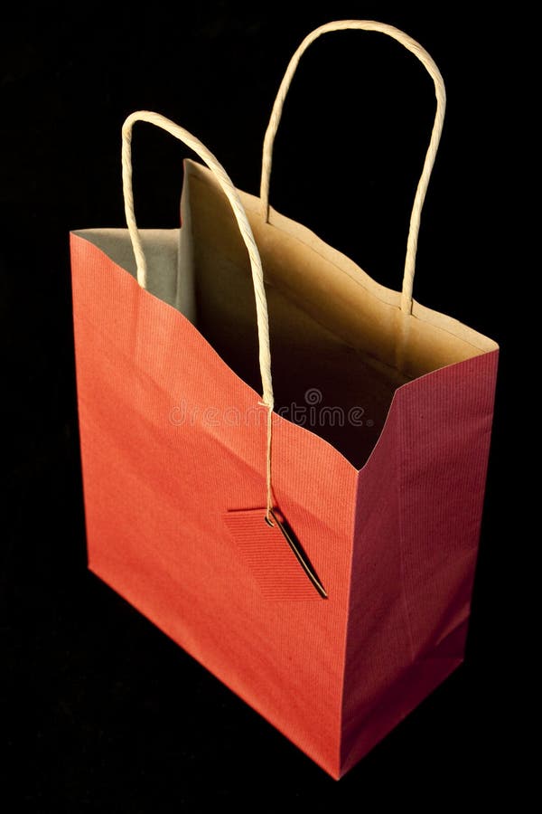 Empty red gift bag stock photo. Image of vertical, open 17132532