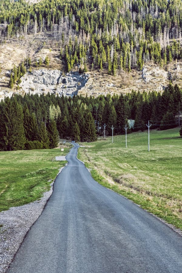 Empty road, West Tatras, Slovakia, natural scene