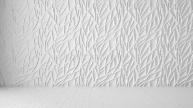 Empty room interior design, white panel and wooden blank floor, modern architecture background with copy space, template mockup royalty free stock photos