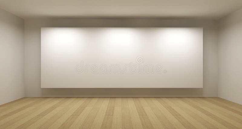 Empty room with white frame