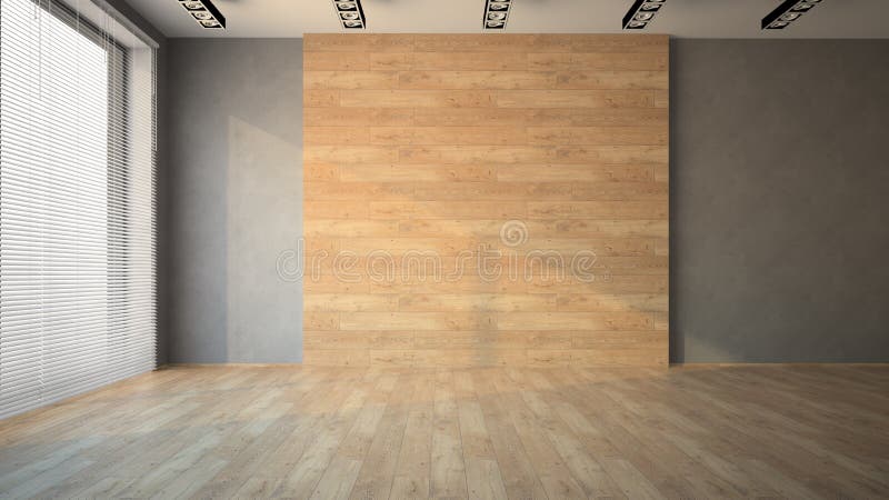 Vacío de madera muro  tridimensional.