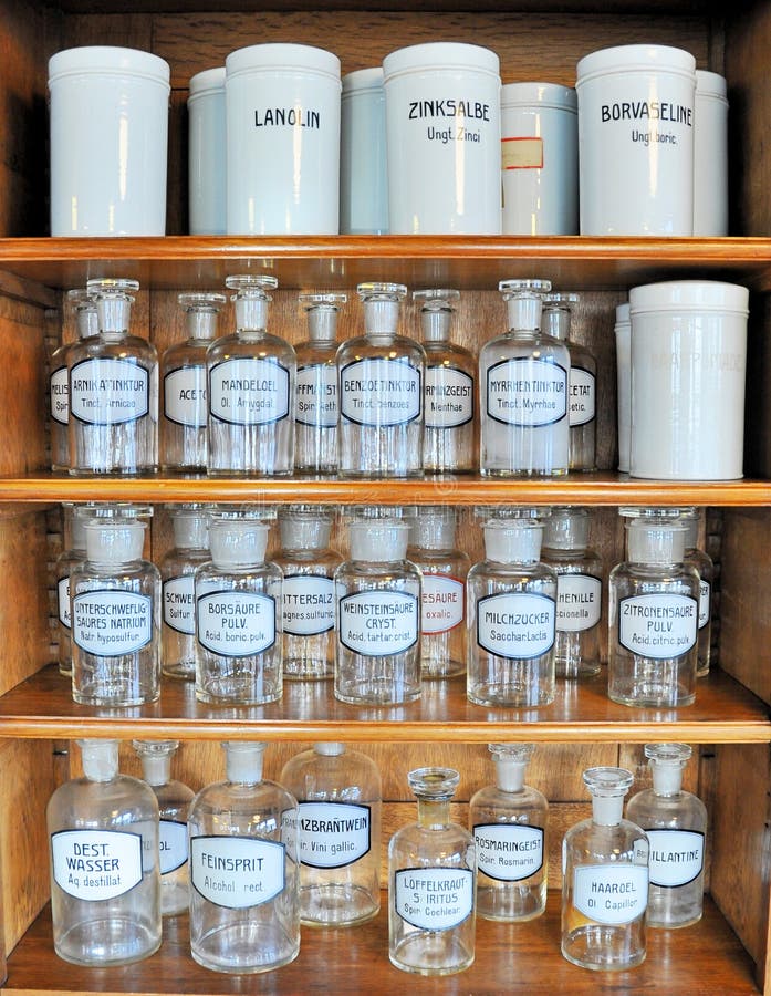 Bottle with Spiritus Aethylicus Stock Image - Image of medical