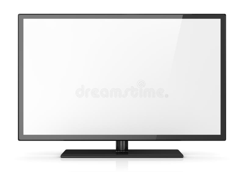 TV with empty screen stock illustration. Illustration of entertainment 15390316