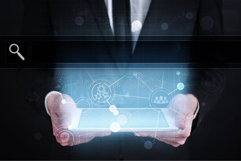 Empty Search bar. Web site, URL. Business, internet and technology concept. stock photo
