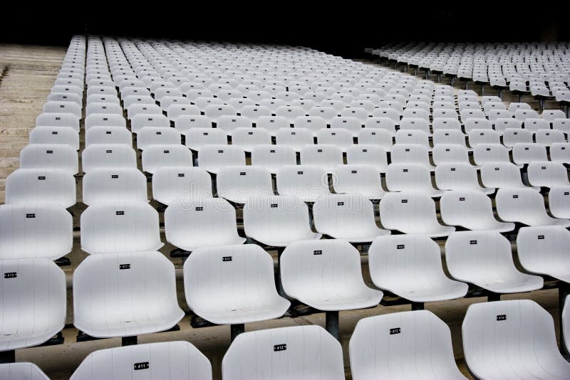 Empty Seats at the Stadium stock photography