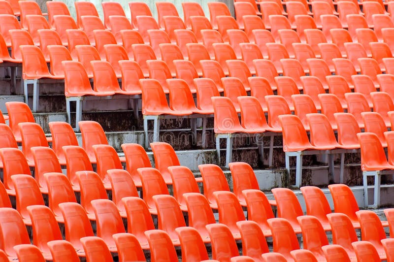 Tribune sports stadium with empty chairs Stock Photo - Alamy