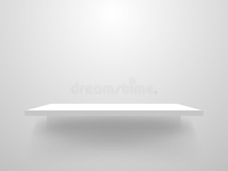 Empty Shelf Mockup On White Wall Clean Illuminated Bookshelf Template Home Interior Design Realistic Store Shelf With Stock Vector Illustration Of Home Bookshelf 172952829