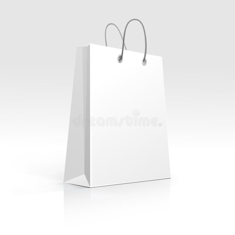 White shopping bag stock illustration. Illustration of clean - 13229666