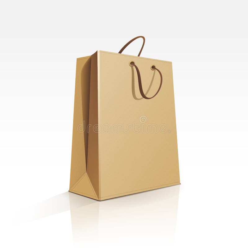 Empty Shopping Bag on White Background