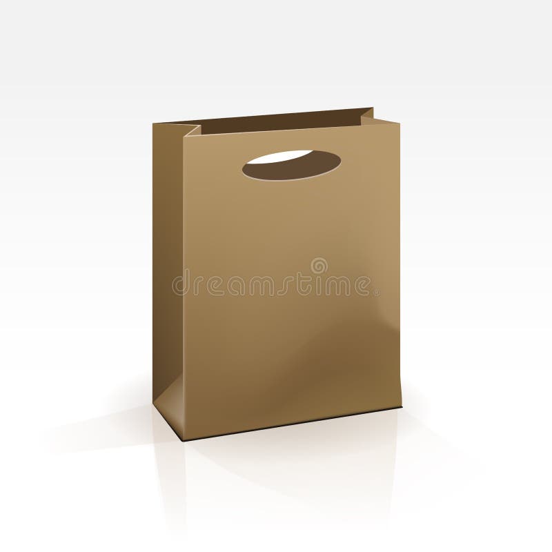 Empty Shopping Bag on White Background